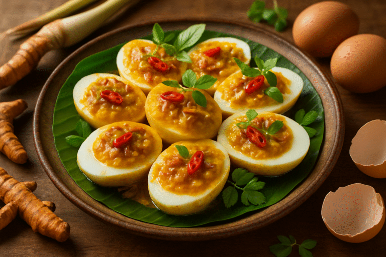 Telur Rebus Bumbu Kunyit: Simpel, Sehat, dan Kaya Rempah Tradisional